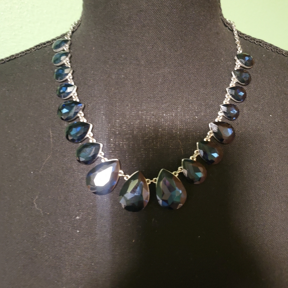 Blue Teardrop Necklace
